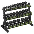 HANDBODE Dumbbell Set with 3-Tier Rack, 390-790 lb | Heavy Duty Weight Stand for Dumbbells, Space-Saving Metal Storage Organizer, Sturdy Dumbbell Holder for Home Gym - style: 390 lb Set (2.5-30 lb) *2 & Rack