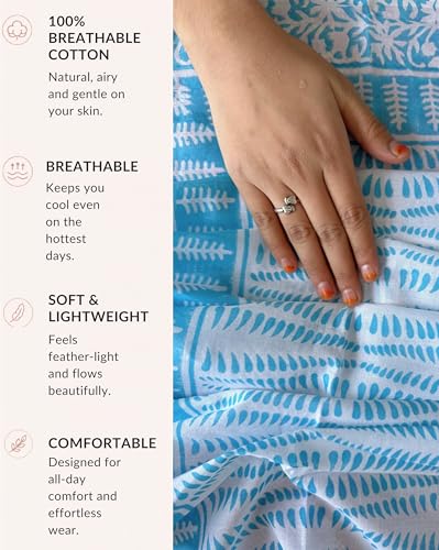 Beach Cover Ups for Women, Cotton Sarong Wrap Pareo | 100% Cotton Sarong Wraps For Women, 73 x 44 In. Pareo Beach Wrap, Bikini Cover Up, Bathing Suit Cover Up, Resort Wear - color: Athena Blue