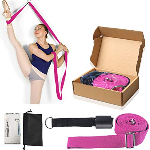 Leg Stretcher, Door Flexibility & Stretching Leg Strap - Great for Ballet Cheer Dance Gymnastics or Any Sport Leg Stretcher Door Flexibility Trainer Premium Stretching Equipment - color: Rose