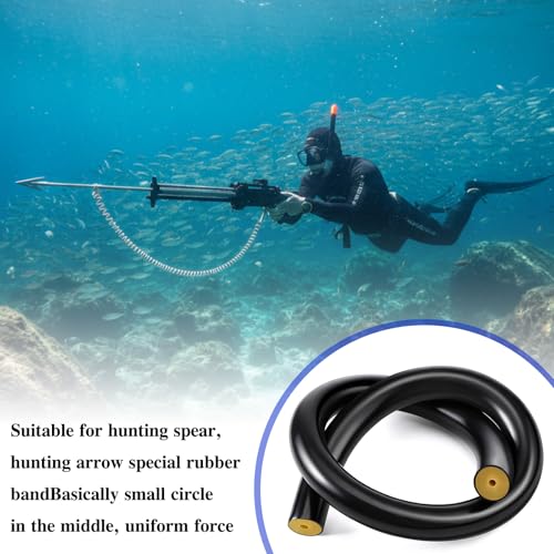 Pangda Fishing Gun Elastic Tube Speargun Band Hose- 1 Pack Natural Latex, 19.7" Long, 0.63" OD & 0.12" ID for Freshwater & Saltwater - color: Black
