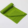 IBL-Yoga Towel, Hot Yoga Mat Towel - Sweat Absorbing Non-Slip for Hot Yoga, Pilates and Workout, 24x72 inches with Grip Dots (Green) - color: Green