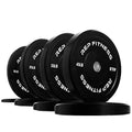 REP Fitness Rubber Bumper Plates, 5Lb to 370 lb Set Pairs, Olympic Standard Weights, Shock Absorbing Low Bounce Design, For Home Gyms, Fitness Centers, Strength Workouts, Barbell Use - style: 230 LB Set