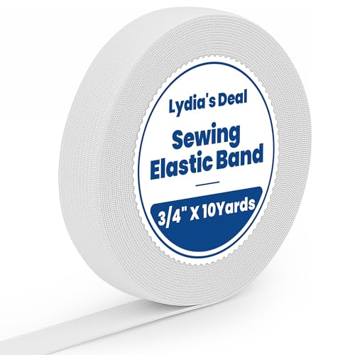 Elastic Band for Sewing 3/4 Inch Wide 10 Yards, Durable & Soft High Elasticity Stretch Elastic Bands Cord for Sewing, Waistbands, Pants, DIY Crafts, White - color: White, size: 3/4 Inch * 10 Yards