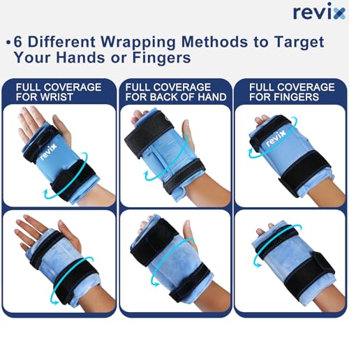 REVIX Wrist Ice Pack Wrap for Carpal Tunnel, Reusable Gel Ice Pack for Hand Relaxation, Cold Compress, Enhancing Comfort and Soothing Fatigue, 1Pack - style: Blue
