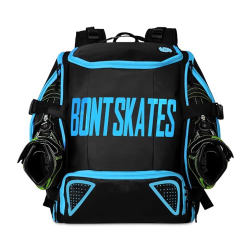 Bont Skates - Multi Sport Skate Backpack Travel Bag - Inline Ice Quad Speed Skating - color: Black Gamma blue