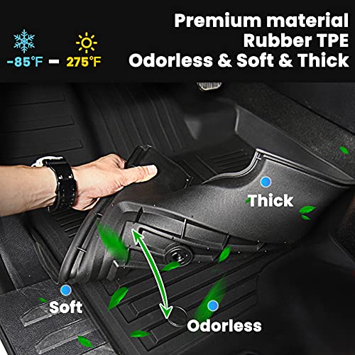 Auxko All Weather Floor Mats Cargo Mat Fit for 2026 2025 Nissan Kicks TPE Liners Accessories All Season Guard Odorless Anti-Slip Floor Mats Cargo Mat for Nissan Kicks Black - size: 3) kicks|2025-2026|floor+cargo mats