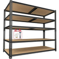40W Garage Storage Shelves,Garage Shelves Heavy Duty,5 Tier Shelving Unit,2400LBS Capacity Heavy Duty Shelving for Garage Storage,Warehouse,72" H x40 W x20 D - size: 72" H x 40" W x 20" D