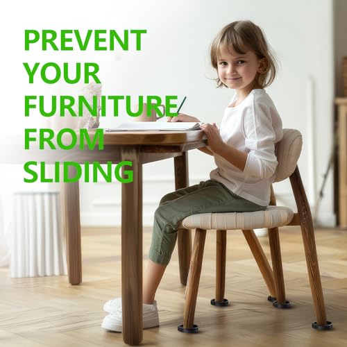 Non Slip Furniture Pads - 2" Anti Skid Caster Cups, 4PCS Round Black Silicone Furniture Coasters for Hardwood Floors, Anti Slide Furniture Cup Bed Couch Floor Protectors - size: 2" 4pcs Black