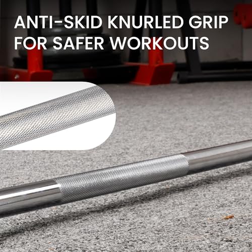 Fitvids 2 Inch Olympic Barbell Bar, 5/6/7 Feet Bar with Collar for Home Gym Strength Training, weight lifting, Bench Press, 700 LB Capacity - style: 7-Foot