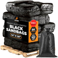 Xpose Safety Heavy Duty Sand Bags with Tie Strings – Empty Woven Polypropylene Sandbags for Hurricane Flood Protection, 100 lb Capacity, 14" x 26", Black, Bulk Full Pallet Pack of 8000 - color: Black, size: 8000 Sandbags (Full Pallet)