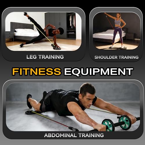 LALAHIGH Push Up Board,36 in 1 Home Gym Equipment with Ab Roller Wheel & Resistance Bands, Portable Foldable Workout Board for Full Body Strength Training Men Women,Gift for Boyfriend