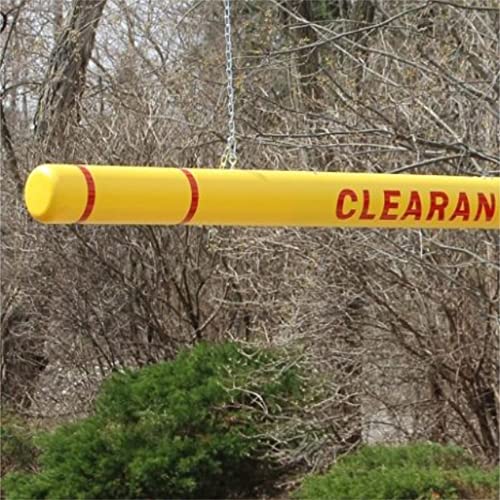 ClearanceGard 4″ x 96″ Clearance Bar Kit- Clearance X’ – XX” Lettering - Innoplast (Yellow Red Tape) - color: Yellow Red Tape