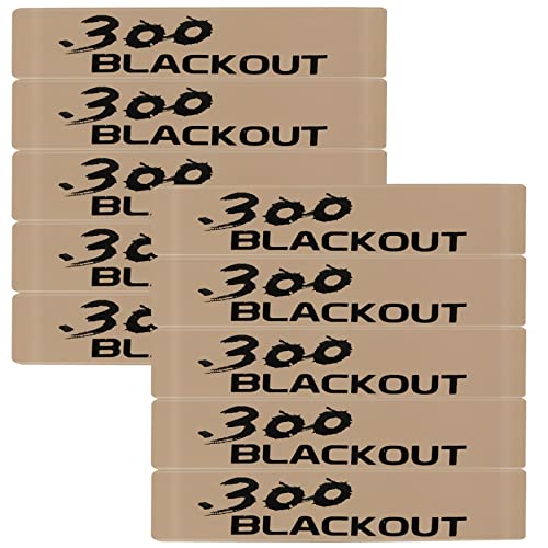 Aolamegs 5/10 Pack Magazine Bands - 5.56 Nato, 300 Blackout, 300 Subsonic, .223 Remington, .308 Winchester, 7.62x39 Magazine Marking Band, Durable Silicone Ammo Caliber Bands for Magazine Identification (2 Colors) - color: 300blk-khakiblack(10pcs)