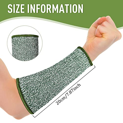 Sintege 3 Pairs Arm Protectors for Thin Skin and Bruising Cut Resistant Forearm Sleeve Level 5 Arm Burn Protection Sleeve (Black, Grey, Green,7.9 Inch) - color: Black, Grey, Green, size: 7.9 Inch