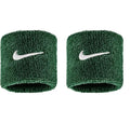 NIKE Premier Swoosh Singlewide Wristbands -Soft, Moisture-Wicking (1 Pair, 2.5" Wide) - color: Green/White