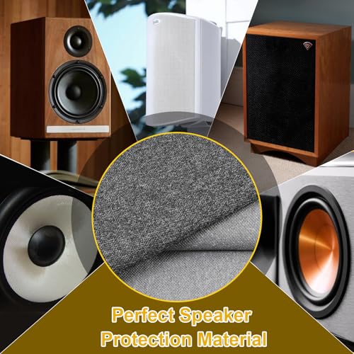 28"x54" Speaker Grill Cloth Fabric Stereo Mesh Fabric Water Resistant for Replacement Speaker Covers Protection Marine Boats Yachts Audio Party Stereo Equipment Black - color: Black, size: 28"x54"