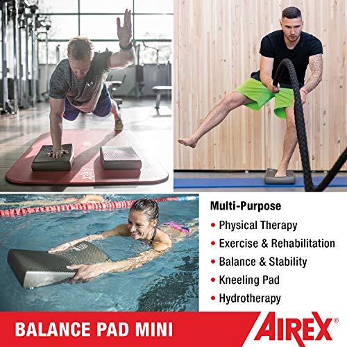 AIREX Balance Pad – Stability Trainer for Balance, Stretching, Physical Therapy, Exercise, Mobility, Rehabilitation and Core Training Non-Slip Closed Cell Foam Premium Balance Pad - color: Lava, size: Mini