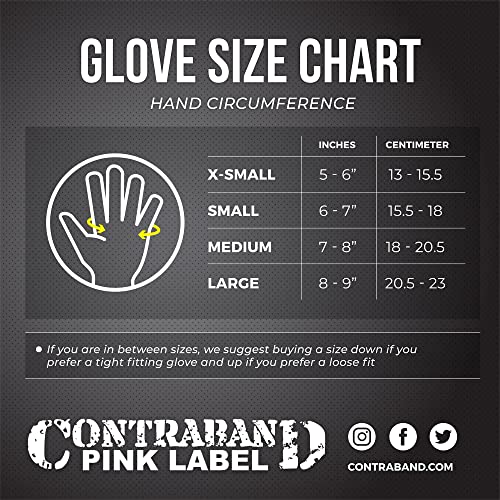 Contraband Pink Label 5537 Womens Micro Weight Lifting Gloves w/Grip-Lock Silicone Padding (Pair) - Minimalist Half Gloves - Apple Watch Friendly - color: Gray, size: Medium