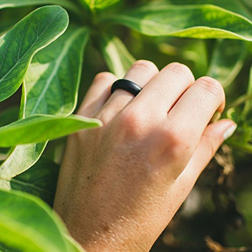 Women's Black Classic Quality Silicone Ring Size 06 - color: Black - Pick & Axe, size: Size 6