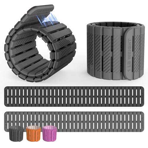 Magnetic Ankle Weights for Women Men Set of 2 (1 lb Each) Adjustable Wrist Weights for Pilates, Yoga, Workout and Daily Training - color: Graphite Gray & Silver Gray