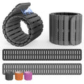 Magnetic Ankle Weights for Women Men Set of 2 (1 lb Each) Adjustable Wrist Weights for Pilates, Yoga, Workout and Daily Training - color: Graphite Gray & Silver Gray