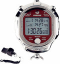 Stopwatch Timer, Digital Stop Watch with 0.01second & 0.001second Timing, Metal 10/100/400 Laps Memory, Rolilink Large dispaly Alarm Clock for Coach Sports Running Marathon - color: 100 Lap-metal