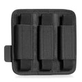 Savior Equipment Tactical Pistol Mag Pouch 9mm .40 45acp Open-Top Single & Double Stack Mag Holder Softshell Mags Storage Universal Magazine Carrier, Elastic Band to Hold Tight, Hook-Backed Panel - color: Obsidian Black (3-Slot)