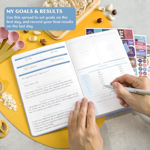 Legend Wellness Planner & Food Journal – Daily Diet & Health Journal with Weight Loss, Measurement & Exercise Trackers – Lifestyle & Nutrition Diary – Lasts 6 Months, A5 size – Periwinkle - color: Periwinkle Gold Foil, size: A5 (5.8” x 8.3”)