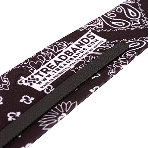 TreadBands Men's Performance Non-Slip Headbands - color: Black Bandana