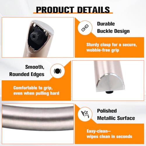 Upgrade ME16A4021AS Microwave Door Handle, DE94-04313F Assembly Handle Compatible with Samsung Microwave Handle ME16A4021AS, Alloy Material, with 2 Screws - style: ME16A4021AS