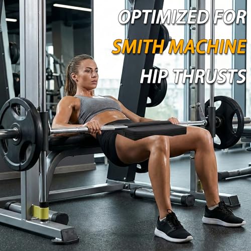 Square Hip-Thrust Pad Protective Extra Thick Foam pad for Barbell Weightlifting Hip Thrusts and Glute Bridges Workouts Home Gym Equipment - color: Black