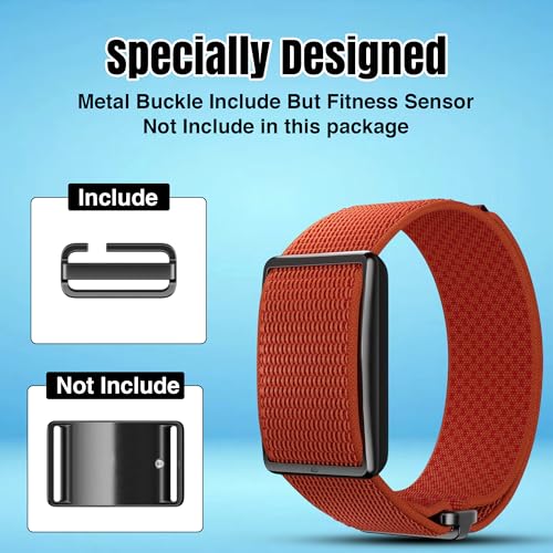 DADO Breathable Nylon Replacement Watch Band Compatible with Polar Loop – Lightweight, Ideal for All Weather Use Sport Strap with Adjustable Hook & Loop Closure - color: Orange Flame
