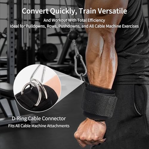 Weight Lifting Straps With Cuffed D Ring(1Pair) and Weight Lifting Hooks(1Pair) Set, Wrist Support for Men, Heavy Duty Thick Comfortable, Non-slip, Enhanced Grip, Straps for Weightlifting & Training