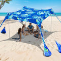 2PM SPORTS Beach Tent Sun Shelter 10x10 FT - UPF 50+ UV Protection, 8 Sandbags, Easy Setup, Portable Beach Shade Canopy for Family Picnic Camping Travel - color: seaweed