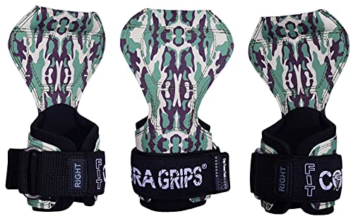 Cobra Grips Weight Lifting Gloves with Adjustable Neoprene Padded Wrist Wraps - Heavy Duty Alternative to Power Lifting Hooks for Deadlifts - color: FIT DitGreen, size: 4.25 - 7.0"