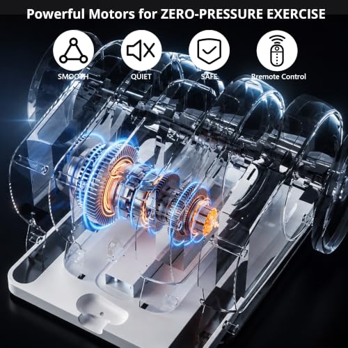 MOMODA Under Desk Elliptical Machine, 2 in 1 Electric Seated Pedal Exerciser with 12 Adjustable for Senior & Home & Office, Forward & Reverse, Manual & Auto - size: X-Large