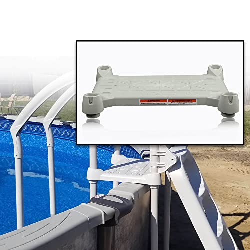 G-PLUS Pool Platform Step Pool Jumping Platform Grey | Compatible with Above Ground BiltMor Swimming Pool - size: White(rectangle)