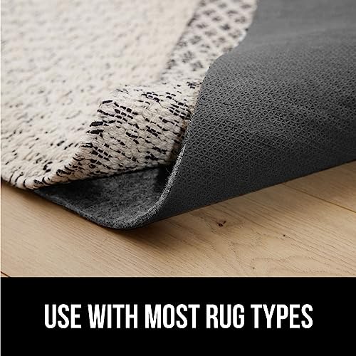 GORILLA GRIP Felt with Rubber Stay in Place Slip Resistant Rug Pad, 1/4 inch Thick, 4x6 FT Protective Padding Under Area Rugs, Cushioned Gripper Pads, Carpet Runners, Hardwood Floors Protection - size: 4' x 6' (Rectangular), style: 1/4" Thickness