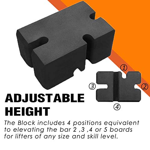 TAVIEW Bench Press Block,Bench Press Board Press Adjustable Home Gym Workout Fitness Accessories for Increase Your Bench Press - color: 2-5 Board