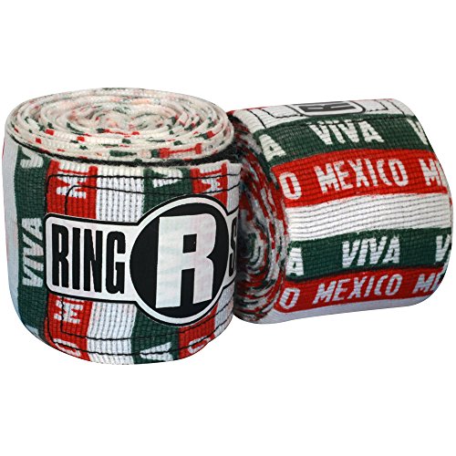 Ringside Apex 180” Boxing Hand Wraps Pair - Durable, Elastic Training Wraps with Hook & Loop Closure, Multi-Color Options, Perfect for MMA, Muay Thai, Kickboxing - color: Mexican