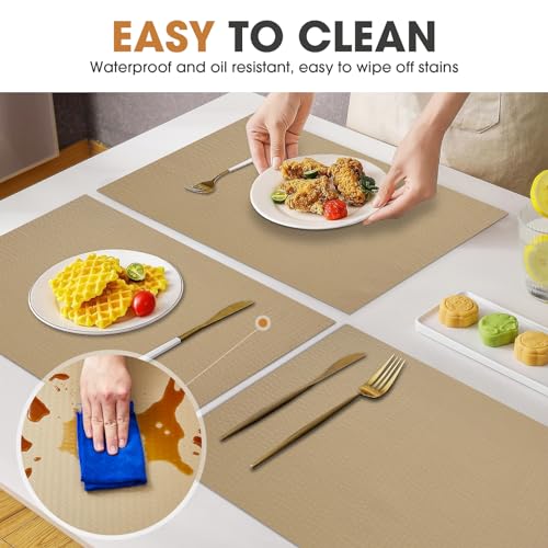 Drawer and Shelf Liner, Non-Slip Kitchen Cabinet Liners Non-Adhesive Thick Strong Grip Waterproof Washable Mats Protect Dresser Shelves Cupboard Bathroom Cabinets, Beige, 12 in X 10 FT - color: Beige, size: 11.8"W x 118"L