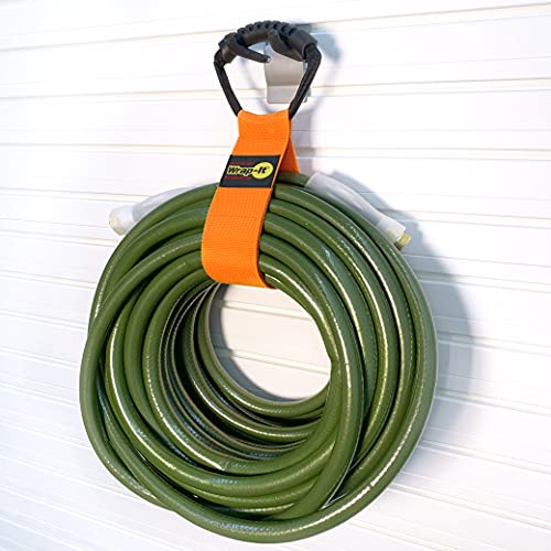 Easy-Carry Wrap-It Storage Straps - 28" (2-Pack) Blaze Orange | Heavy-Duty Hook and Loop Cord Carrying Strap, Hanger, and Organizer with Handle for Pool Hoses, Garden Hoses, Cords, Cables - color: Blaze Orange, size: 28" (2 Pack)