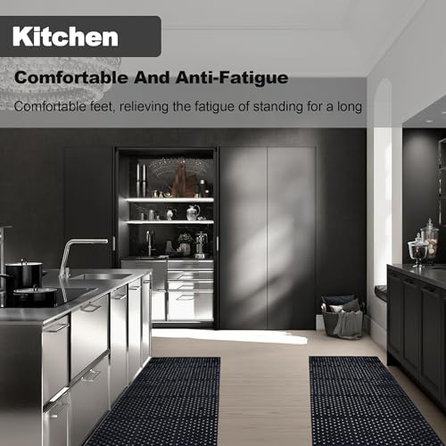 tonchean Rubber Floor Mat with Drainage Holes 83x36x0.4in Commercial Anti-Fatigue Rubber Mat with Non-Slip Backing Heavy Duty Drainage Floor Mats for Commercial Restaurant Kitchen Bar Use Wet Area