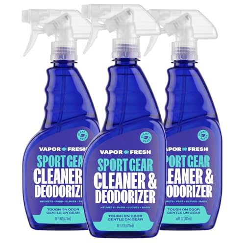Vapor Fresh Sports Cleaner and Deodorizer - For Boxing Gloves, Sports Pads, Helmets, Gym Bags, Gym Equipment and More - Naturally Powered By Plants, 16 Fl Oz (3-Pack) - size: 16 Fl Oz (Pack of 3)