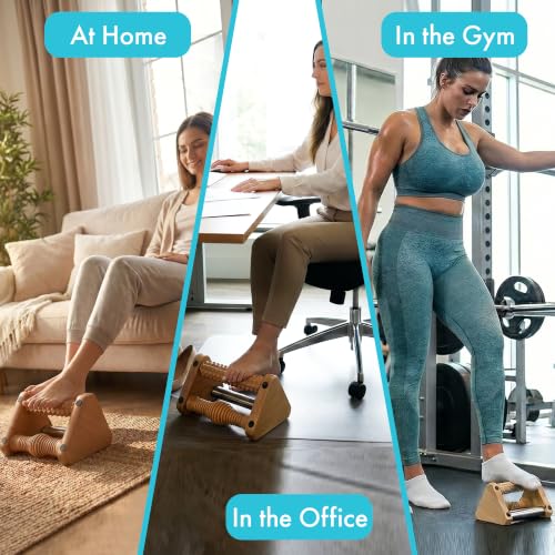 Lumia Wellness 3-in-1 Foot Massager, Cold Therapy Plantar Fasciitis Relief, Reflexology for Circulation and Pain Relief, Foot Roller for Neuropathy