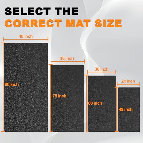 Fitvids Treadmill Mat 1/4" Thick Non-Slip Gym Mats Floor Protection Pad Compatible for Treadmills,Elliptical,Exercise Bikes,Stationary Cycles and Accessories - size: 60"Lx30"W
