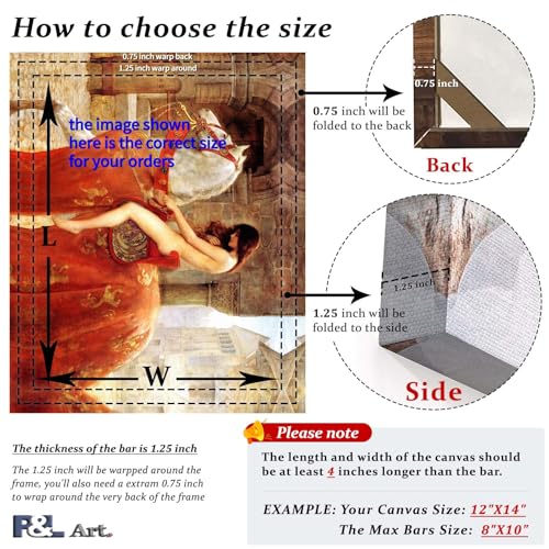 DIY Solid Wood Canvas Frame Kit with Stretch Bar - Customized Wooden Art Frames for Paintings - Easy-to-Build Canvas Stretching System - Wall Art & Oil Painting Accessories (24" x 30") - size: 24" x 30"