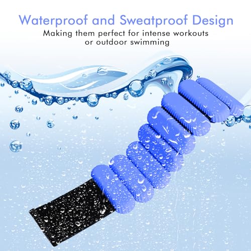 Wrist Ankle Weights for Women, Adjustable Ankle Weights Strength Training Silicone Bracelets Workout Wrist Ankle Weights for Men Women Yoga Running Dance Ankle Arm Leg Weights (2lb) - color: Blue