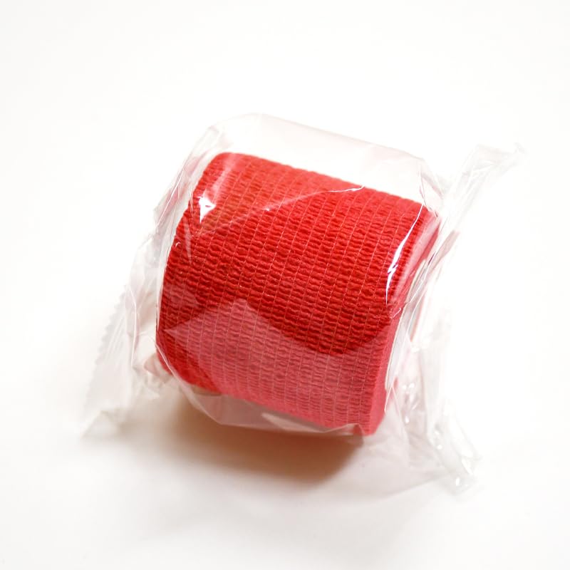 Sensi Wrap Grip Cover Sports Self Bandage Rolls 2-inch x 5-Yards 24pcs (Red) - color: Red