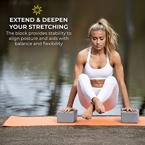 Bulk 4 in Foam Yoga Blocks, 10 Pack - color: Cool Gray
